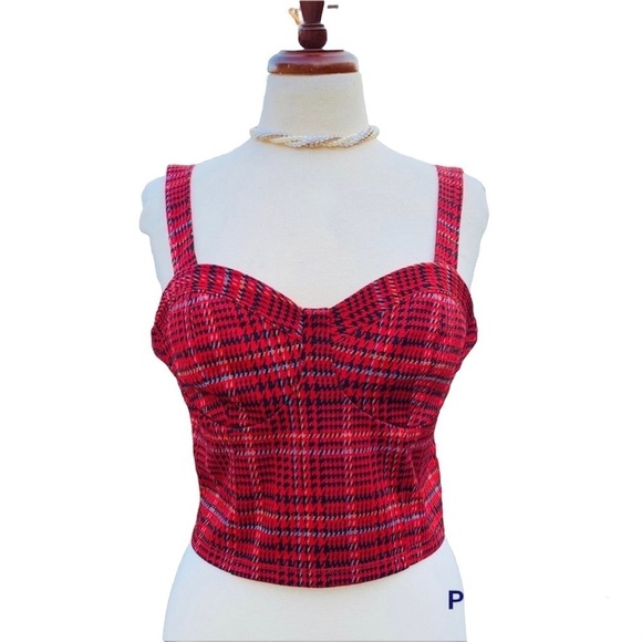 Guess Cropped Sleeveless Burgandy Vintage Inspiration Top Size XS - Picture 1 of 10